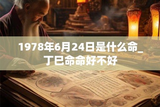 1978年6月24日是什么命_丁巳命命好不好 1978年6月24日是什么命_丁巳命命好不好