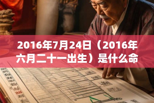 2016年7月24日（2016年六月二十一出生）是什么命_命运如何