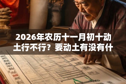 2026年农历十一月初十动土行不行？要动土有没有什么讲究？