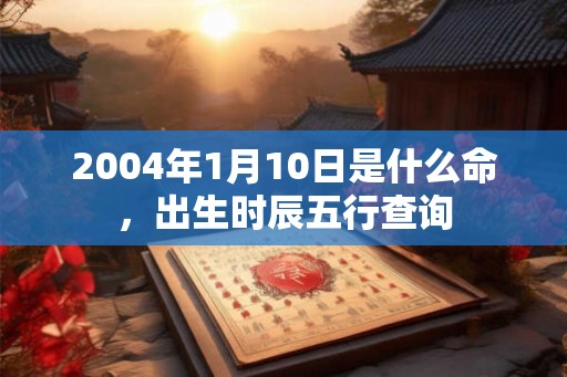 2004年1月10日是什么命,出生时辰五行查询 2004年1月10日是什么命,出生时辰五行查询
