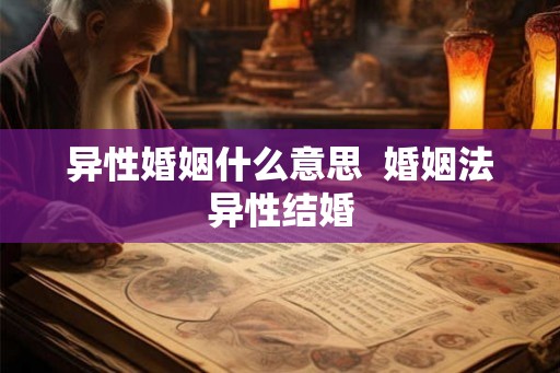 异性婚姻什么意思  婚姻法异性结婚
