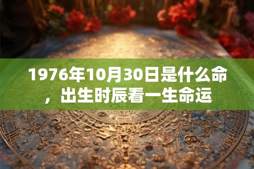 1976年10月30日是什么命，出生时辰看一生命运