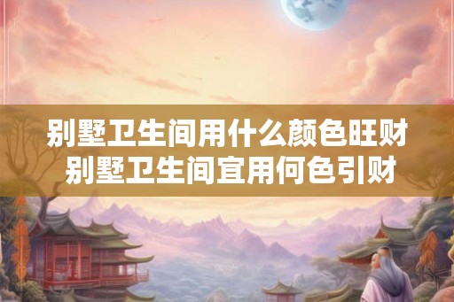 别墅卫生间用什么颜色旺财 别墅卫生间宜用何色引财