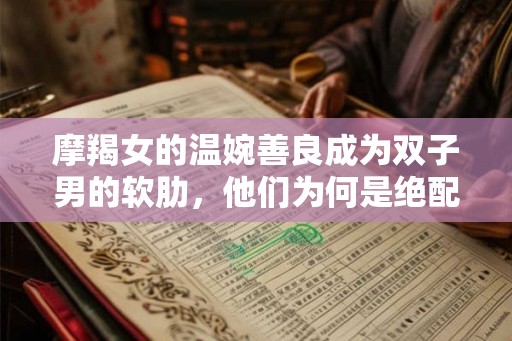 摩羯女的温婉善良成为双子男的软肋，他们为何是绝配？