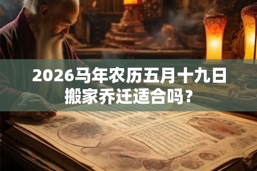2026马年农历五月十九日搬家乔迁适合吗？