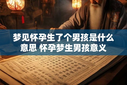梦见怀孕生了个男孩是什么意思 怀孕梦生男孩意义 梦见怀孕生了个男孩是什么意思 怀孕梦生男孩意义