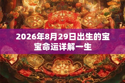 2026年8月29日出生的宝宝命运详解一生 2026年8月29日出生的宝宝命运详解一生