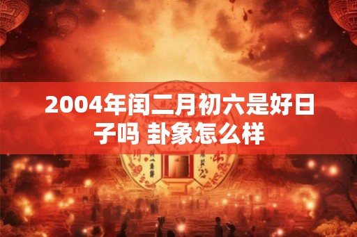 2004年闰二月初六是好日子吗 卦象怎么样
