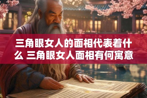 三角眼女人的面相代表着什么 三角眼女人面相有何寓意
