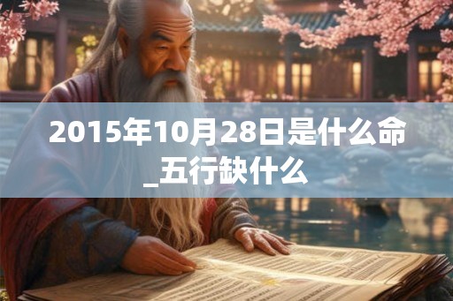 2015年10月28日是什么命_五行缺什么
