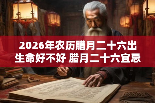 2026年农历腊月二十六出生命好不好 腊月二十六宜忌