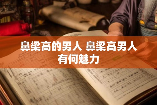 鼻梁高的男人 鼻梁高男人有何魅力