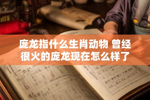 庞龙指什么生肖动物 曾经很火的庞龙现在怎么样了