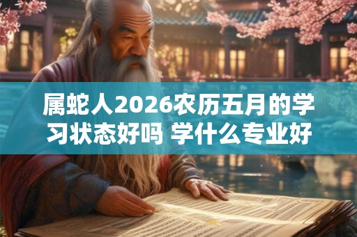 属蛇人2026农历五月的学习状态好吗 学什么专业好