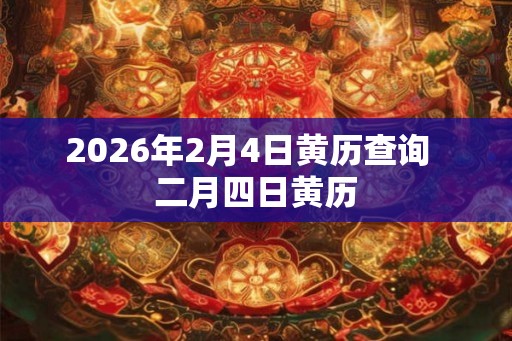 2026年2月4日黄历查询  二月四日黄历