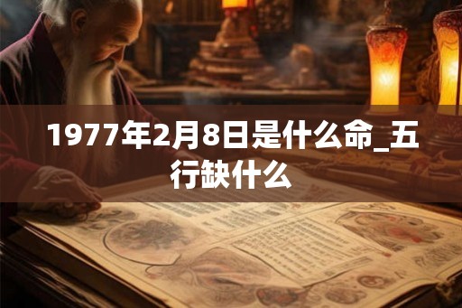1977年2月8日是什么命_五行缺什么