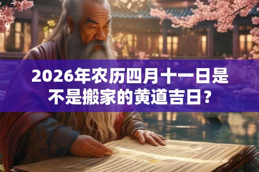 2026年农历四月十一日是不是搬家的黄道吉日？