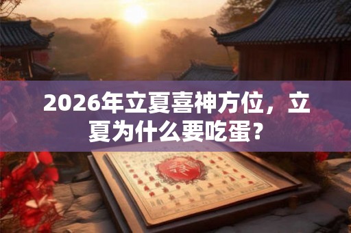 2026年立夏喜神方位，立夏为什么要吃蛋？