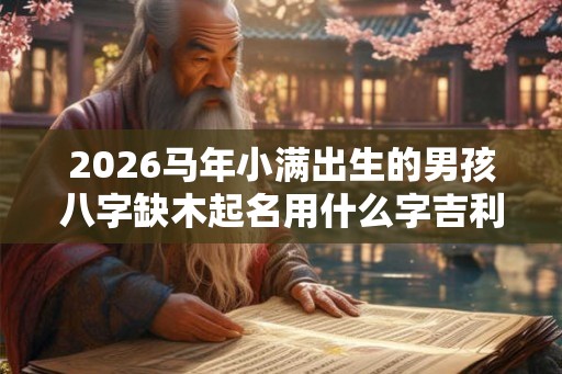 2026马年小满出生的男孩八字缺木起名用什么字吉利？