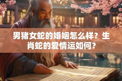 男猪女蛇的婚姻怎么样？生肖蛇的爱情运如何？