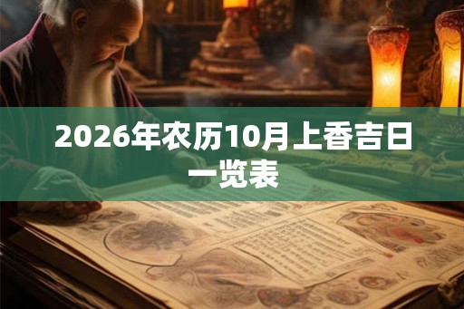 2026年农历10月上香吉日一览表