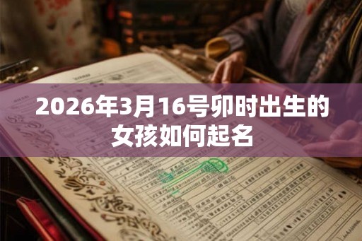 2026年3月16号卯时出生的女孩如何起名