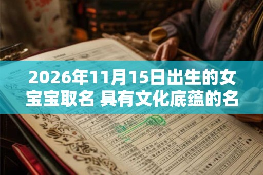 2026年11月15日出生的女宝宝取名 具有文化底蕴的名字