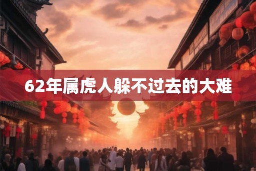 62年属虎人躲不过去的大难