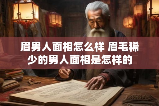 眉男人面相怎么样 眉毛稀少的男人面相是怎样的