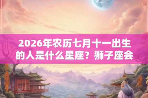 2026年农历七月十一出生的人是什么星座？狮子座会因什么而与爱情错过？