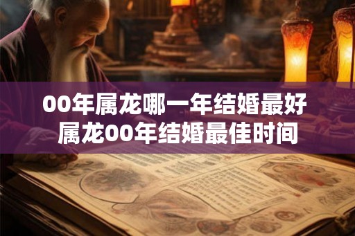 00年属龙哪一年结婚最好 属龙00年结婚最佳时间