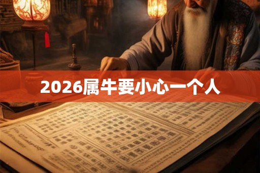 2026属牛要小心一个人 2026属牛要小心一个人