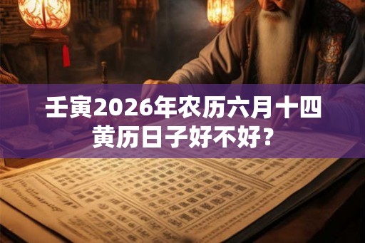 壬寅2026年农历六月十四黄历日子好不好？