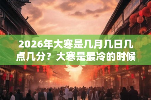 2026年大寒是几月几日几点几分？大寒是最冷的时候吗？