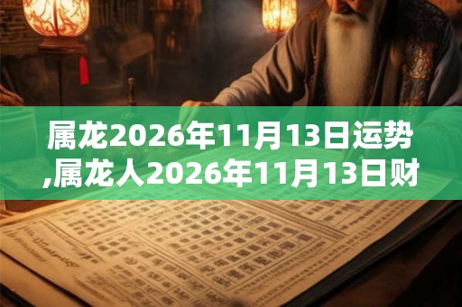 属龙2026年11月13日运势,属龙人2026年11月13日财运,生肖龙2026年11月13日运势 属龙2026年11月13日运势,属龙人2026年11月13日财运,生肖龙2026年11月13日运势