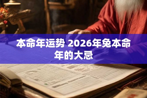 本命年运势 2026年兔本命年的大忌