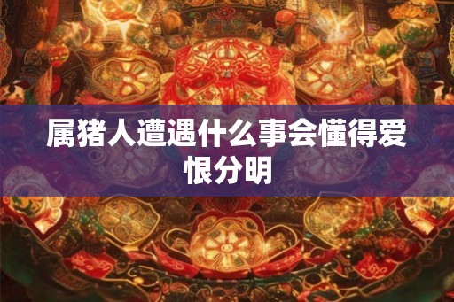 属猪人遭遇什么事会懂得爱恨分明