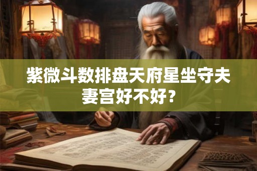 紫微斗数排盘天府星坐守夫妻宫好不好？