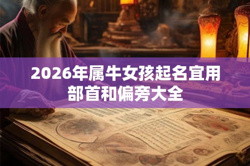 2026年属牛女孩起名宜用部首和偏旁大全