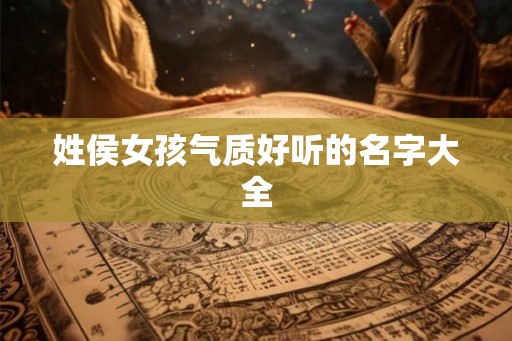 姓侯女孩气质好听的名字大全