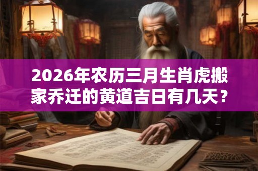 2026年农历三月生肖虎搬家乔迁的黄道吉日有几天? 2026年农历三月生肖虎搬家乔迁的黄道吉日有几天?
