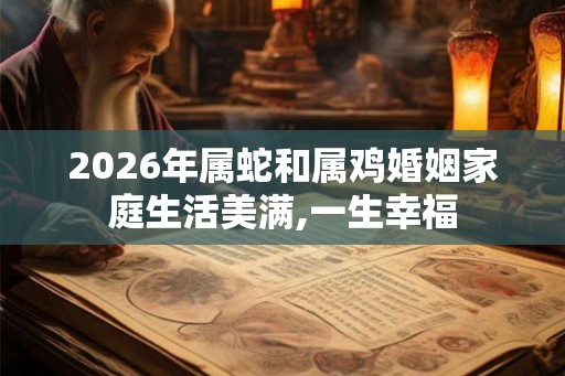 2026年属蛇和属鸡婚姻家庭生活美满,一生幸福