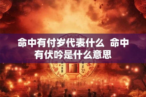 命中有付岁代表什么  命中有伏吟是什么意思