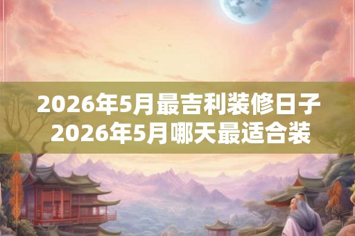 2026年5月最吉利装修日子 2026年5月哪天最适合装修