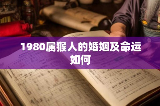 1980属猴人的婚姻及命运如何