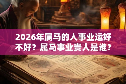 2026年属马的人事业运好不好？属马事业贵人是谁？
