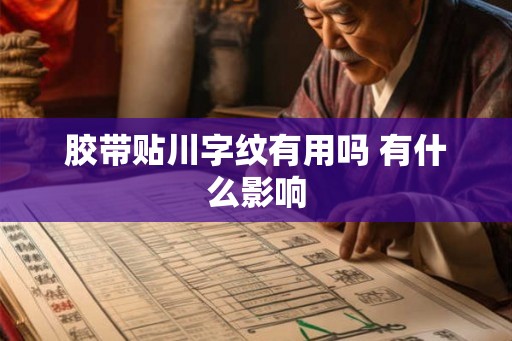 胶带贴川字纹有用吗 有什么影响