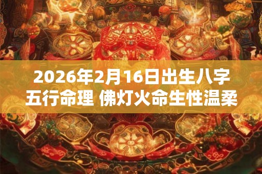 2026年2月16日出生八字五行命理 佛灯火命生性温柔