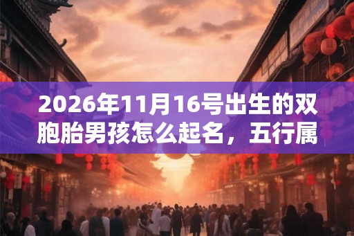 2026年11月16号出生的双胞胎男孩怎么起名，五行属什么