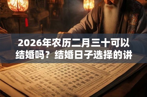 2026年农历二月三十可以结婚吗？结婚日子选择的讲究？